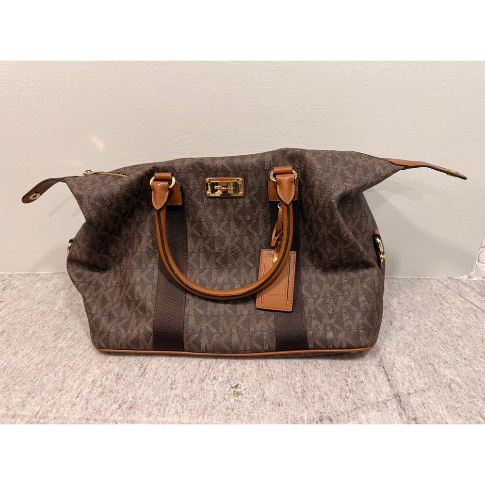 Title: NWT Michael Kors Travel Large Weekender Duffle Bag - Brown / Luggage Logo